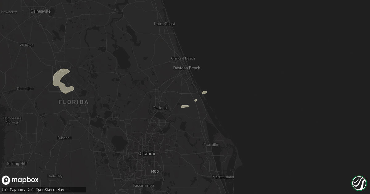 Hail map in New Smyrna Beach, FL on June 20, 2023