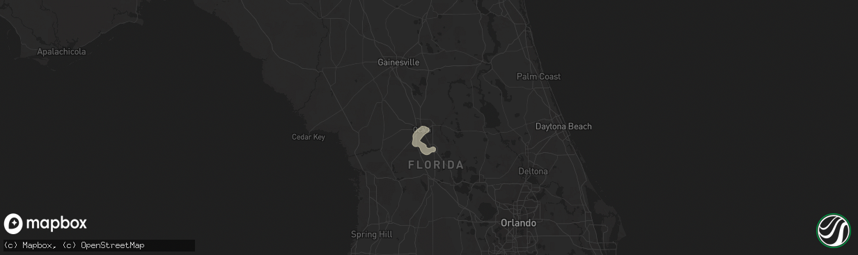 Hail map in Ocala, FL on June 20, 2023