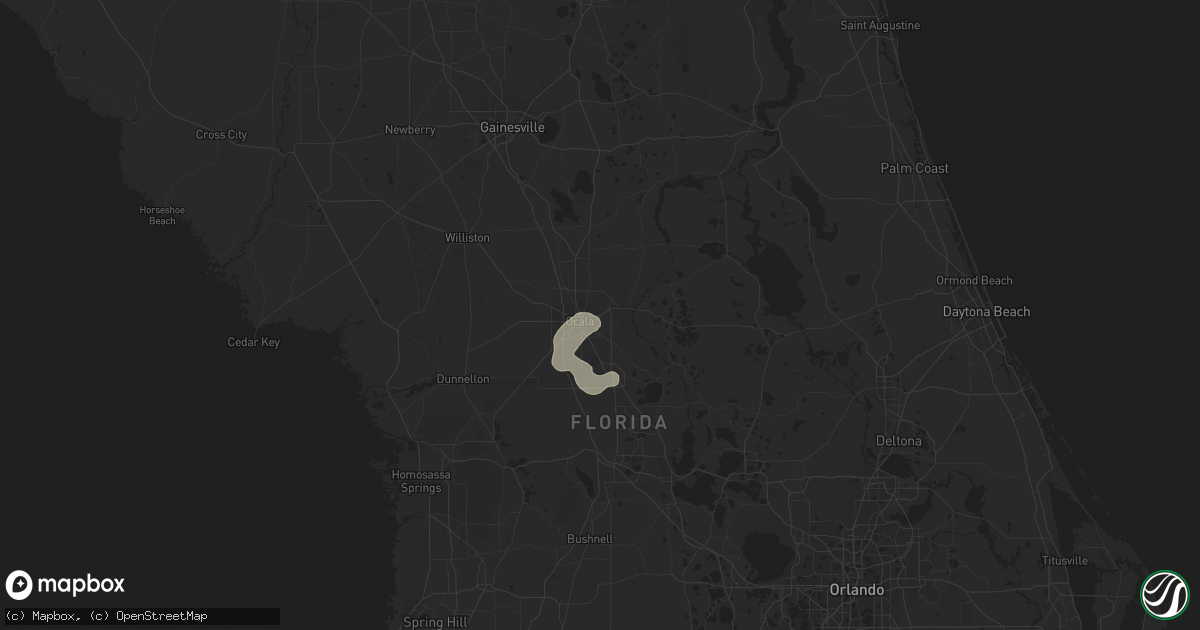 Hail map in Ocala, FL on June 20, 2023
