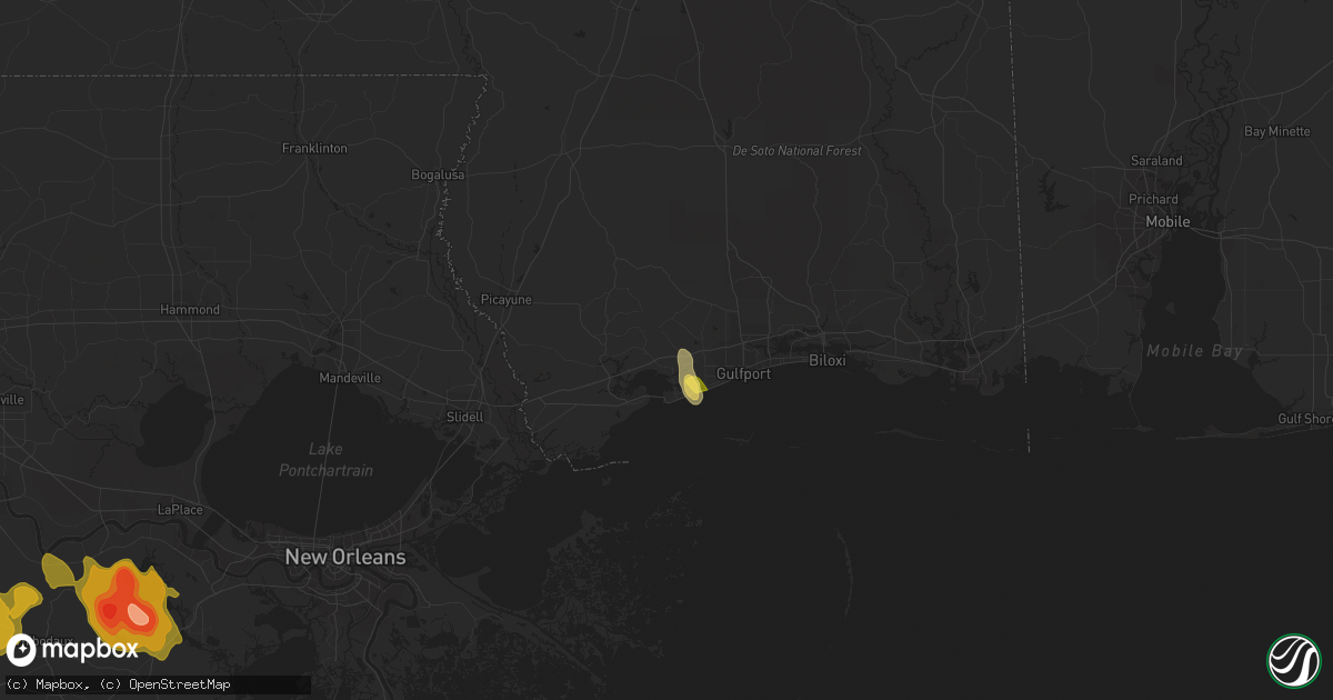 Hail map in Pass Christian, MS on June 20, 2023