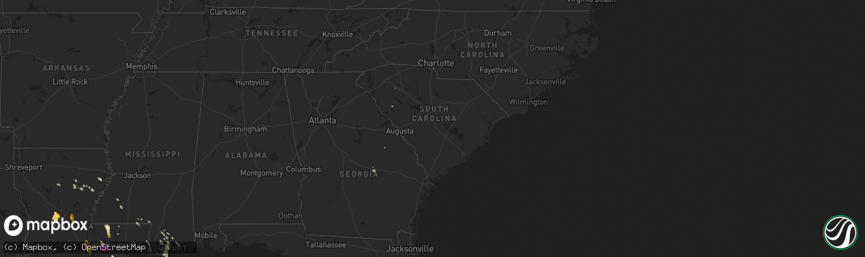 Hail map in South Carolina on June 20, 2023