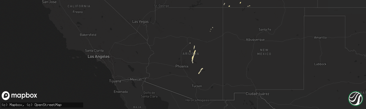 Hail map in Arizona on June 20, 2024