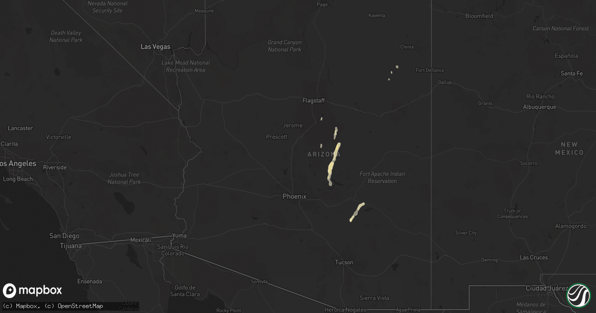 Hail map in Arizona on June 20, 2024