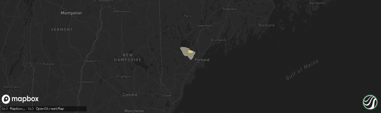 Hail map in Gorham, ME on June 20, 2024