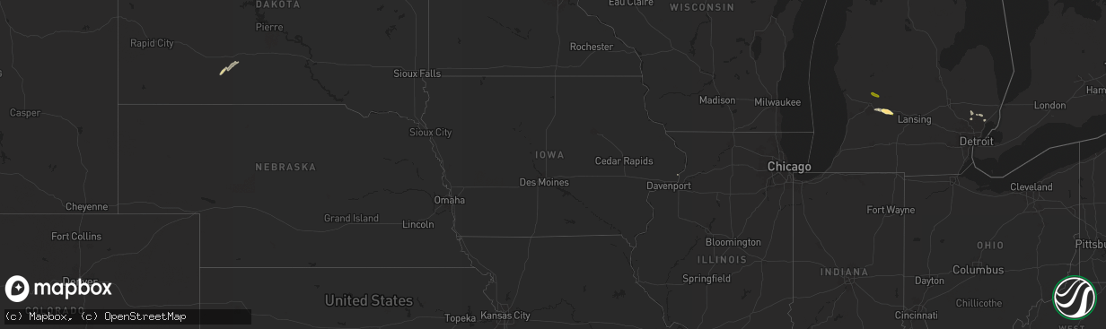 Hail map in Iowa on June 20, 2024