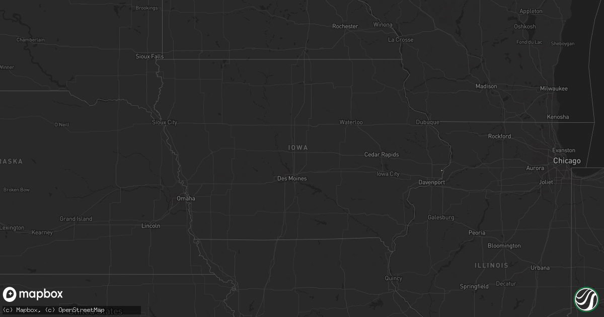 Hail map in Iowa on June 20, 2024