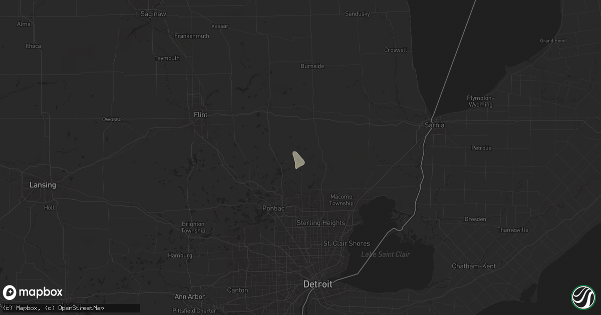Hail map in Leonard, MI on June 20, 2024