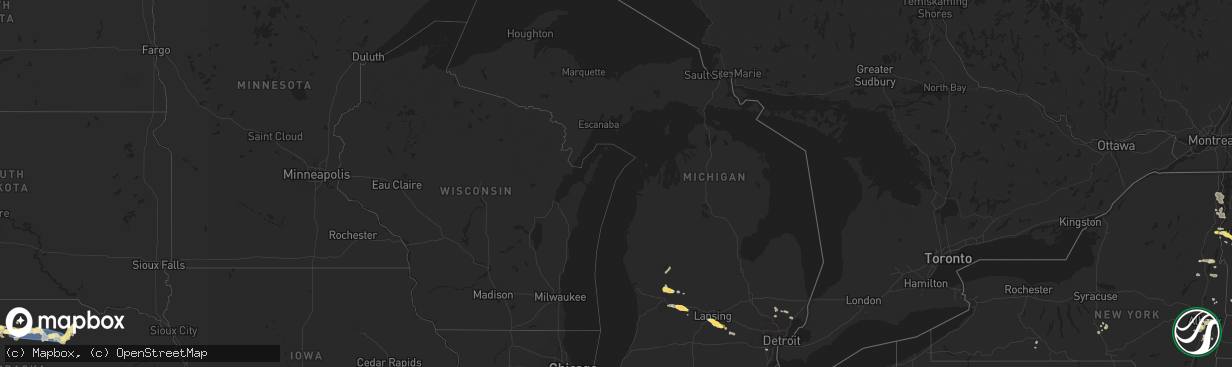 Hail map in Michigan on June 20, 2024