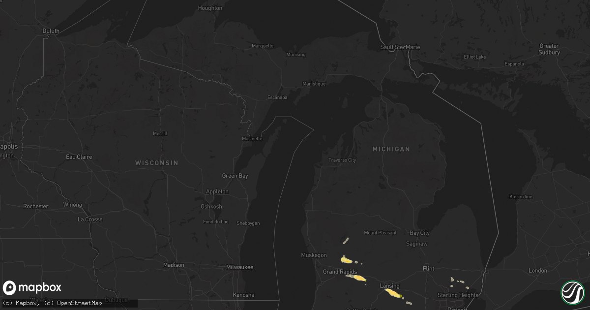 Hail map in Michigan on June 20, 2024