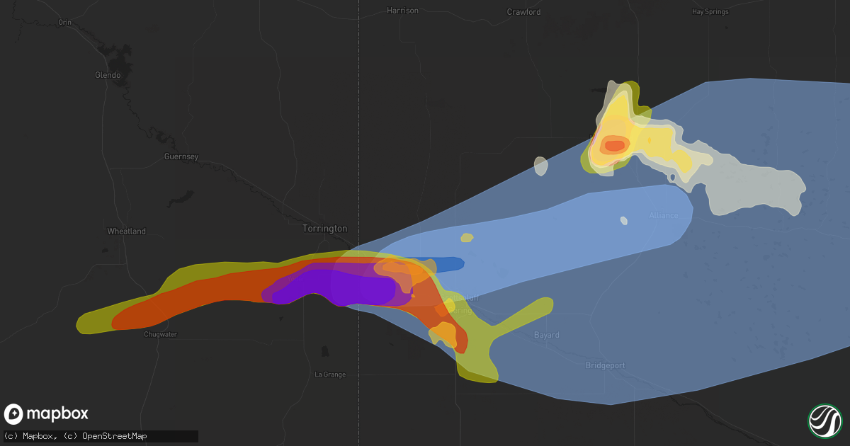 Hail map in Mitchell, NE on June 20, 2024