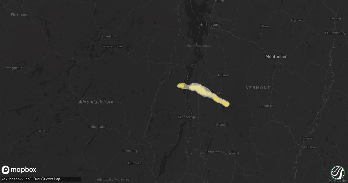 Hail map in Moriah, NY on June 20, 2024