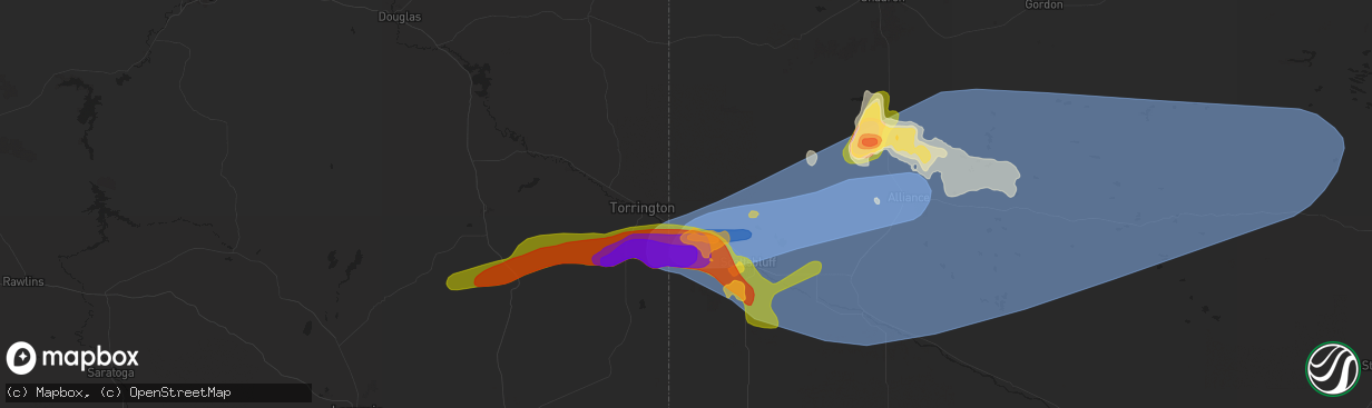 Hail map in Morrill, NE on June 20, 2024