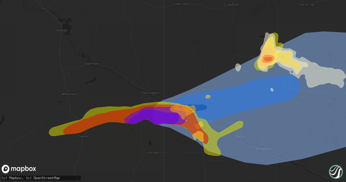 Hail map in Morrill, NE on June 20, 2024
