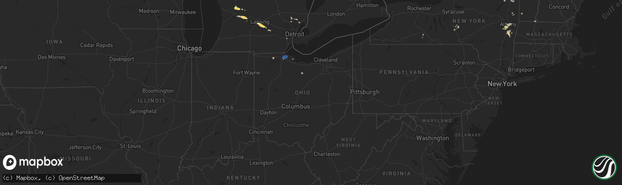 Hail map in Ohio on June 20, 2024