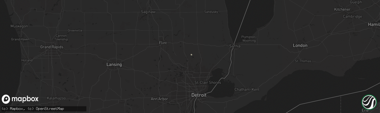 Hail map in Oxford, MI on June 20, 2024