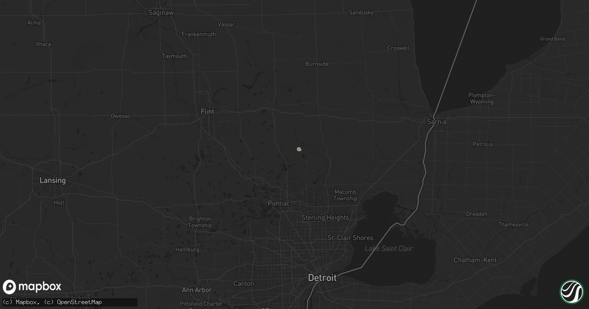 Hail map in Oxford, MI on June 20, 2024
