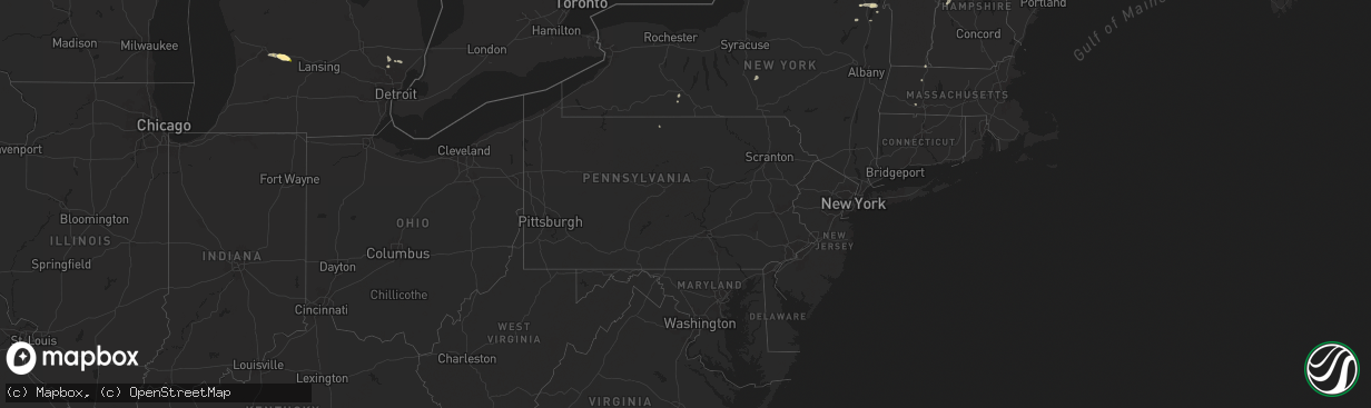 Hail map in Pennsylvania on June 20, 2024