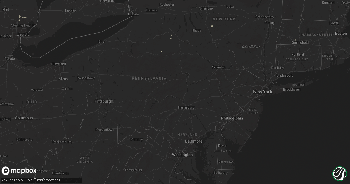 Hail map in Pennsylvania on June 20, 2024