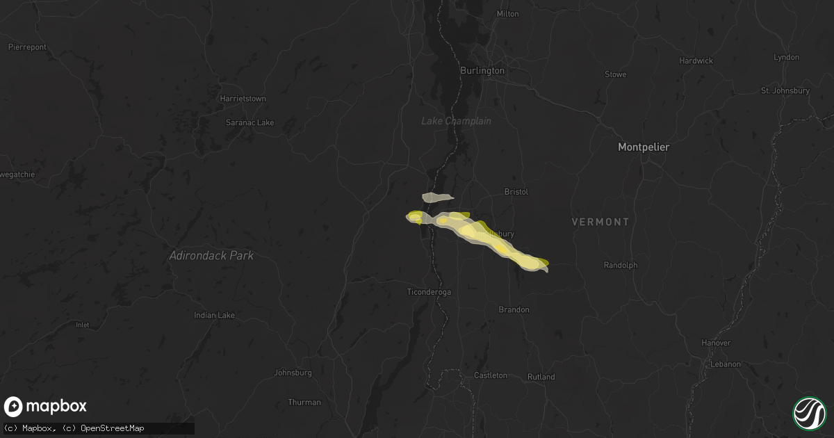 Hail map in Port Henry, NY on June 20, 2024