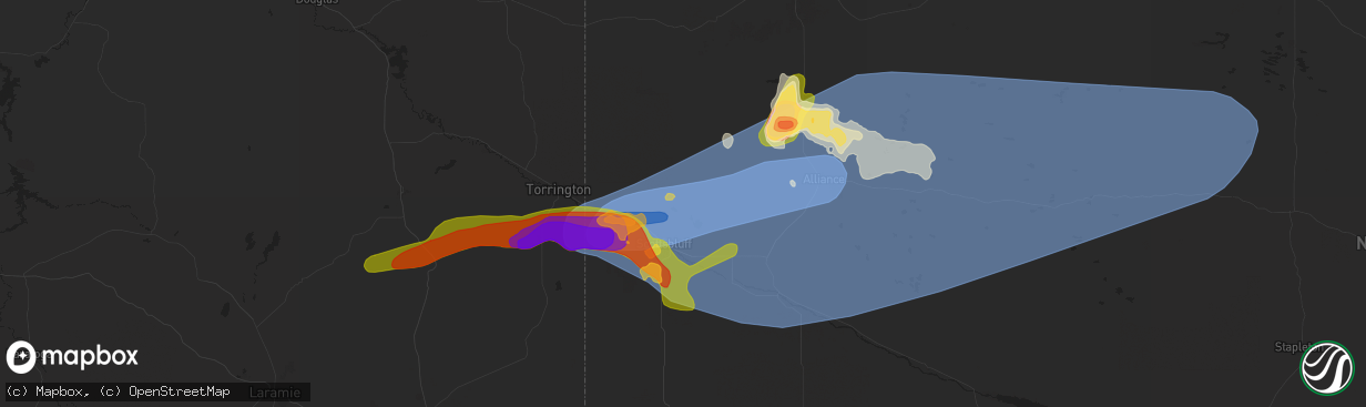 Hail map in Scottsbluff, NE on June 20, 2024