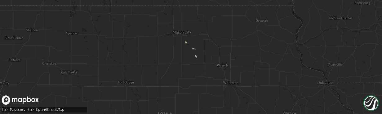 Hail map in Aredale, IA on June 20, 2025