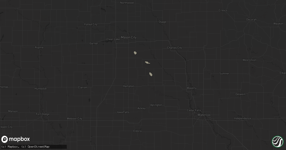 Hail map in Aredale, IA on June 20, 2025