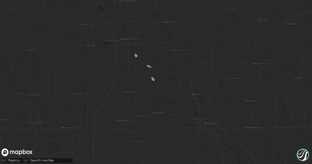 Hail map in Bristow, IA on June 20, 2025