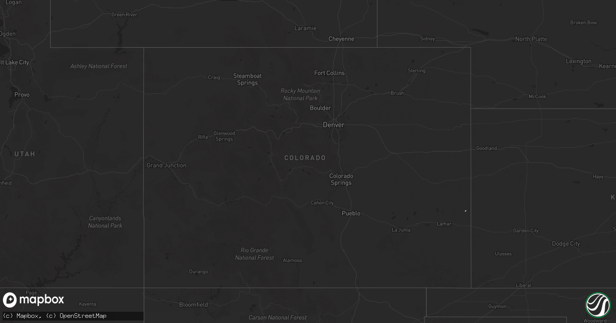 Hail map in Colorado on June 20, 2025