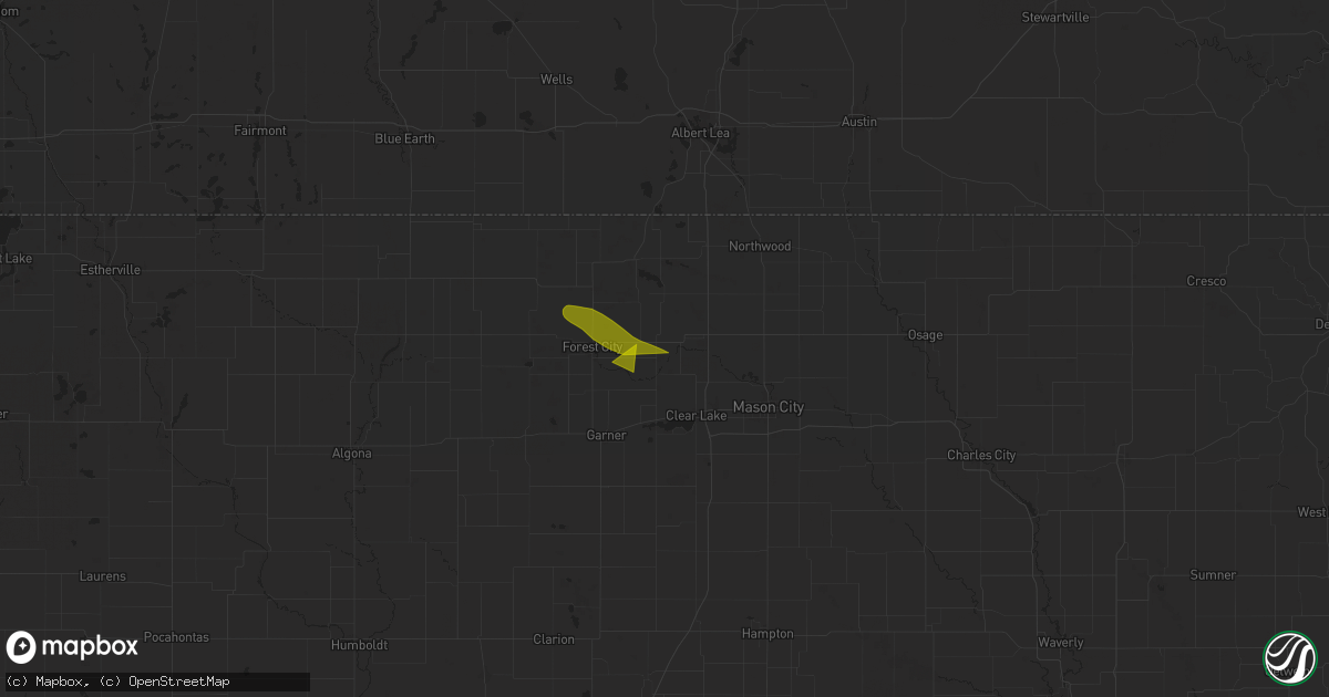 Hail map in Fertile, IA on June 20, 2025