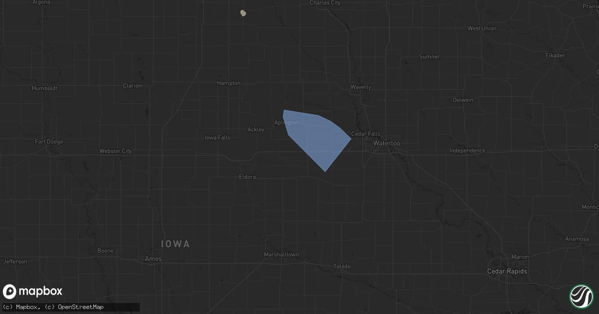 Hail map in Holland, IA on June 20, 2025