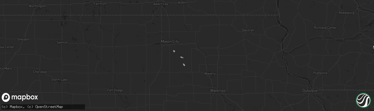 Hail map in Marble Rock, IA on June 20, 2025