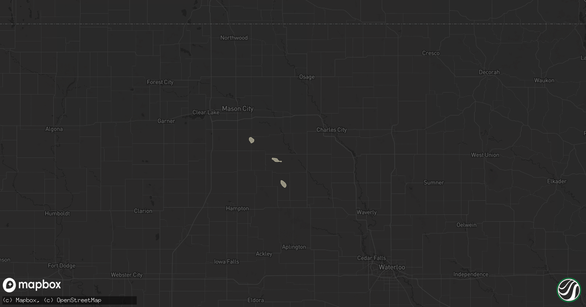 Hail map in Marble Rock, IA on June 20, 2025