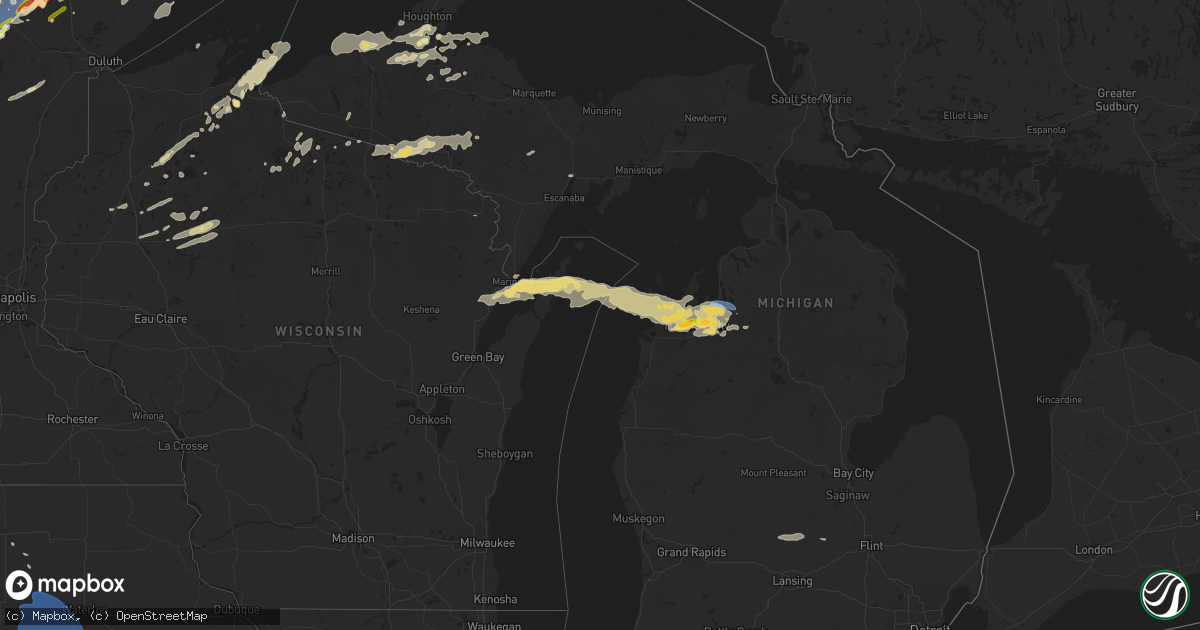 Hail map in Michigan on June 20, 2025