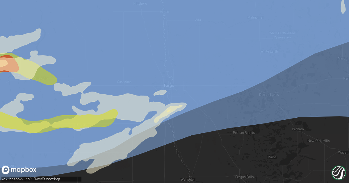 Hail map in Moorhead, MN on June 20, 2025