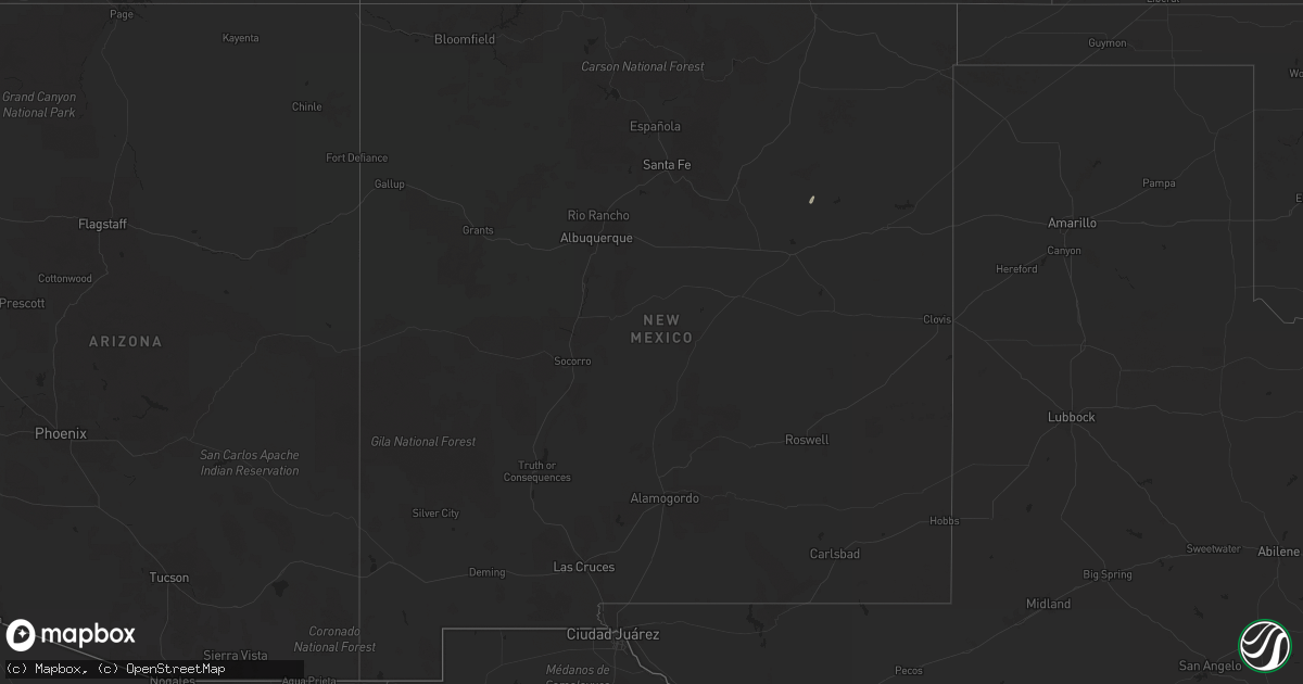 Hail map in New Mexico on June 20, 2025