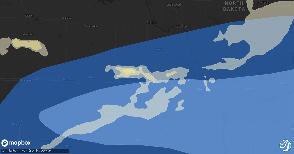 Hail map in New Salem, ND on June 20, 2025