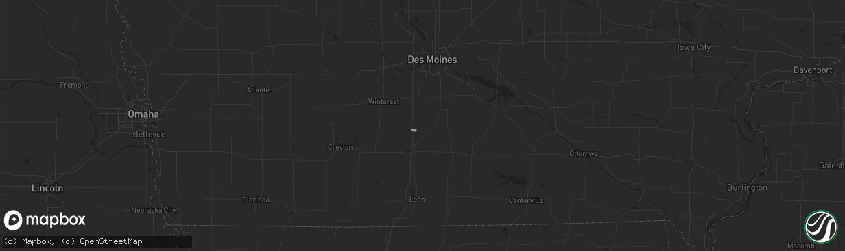 Hail map in New Virginia, IA on June 20, 2025