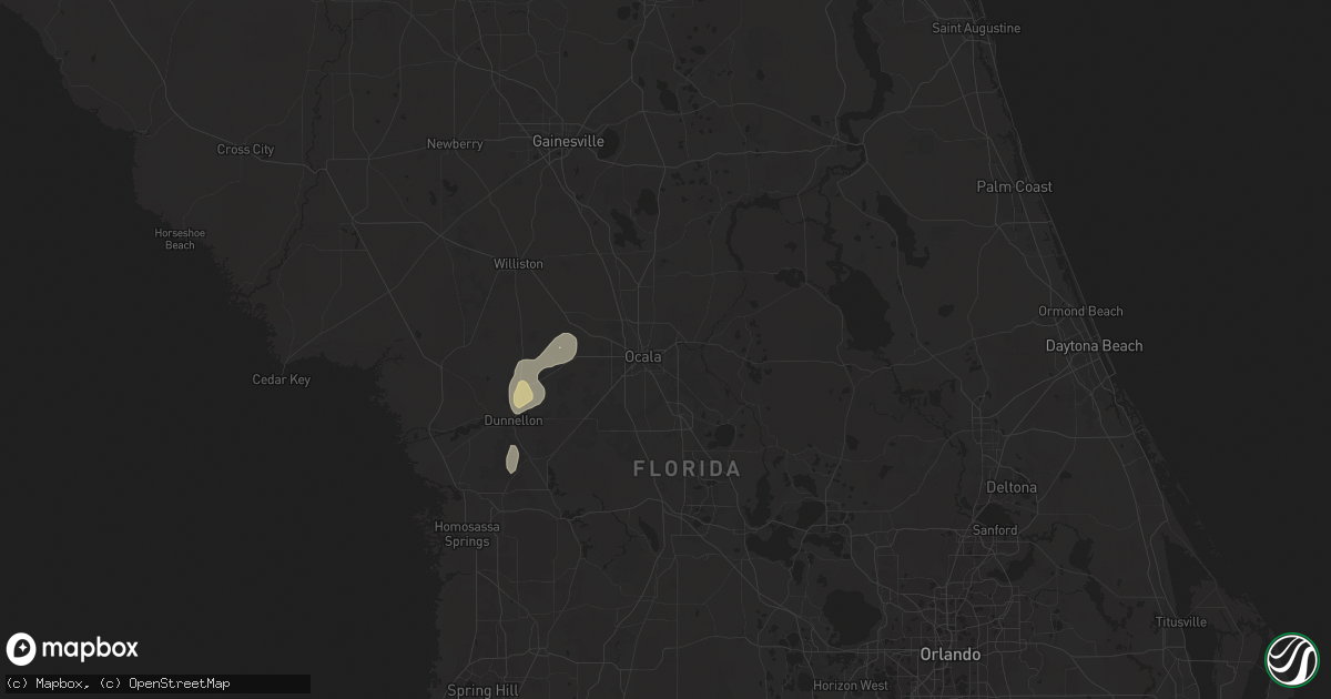 Hail map in Ocala, FL on June 20, 2025