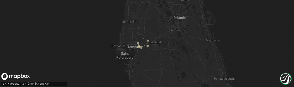 Hail map in Plant City, FL on June 20, 2025