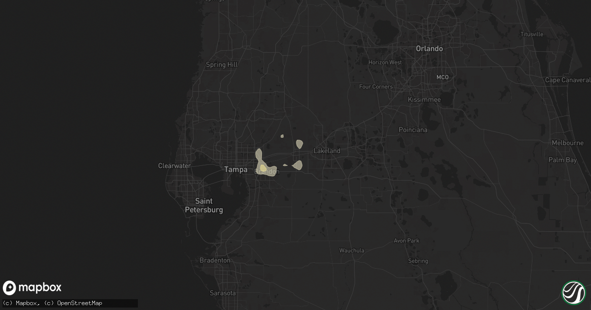 Hail map in Plant City, FL on June 20, 2025