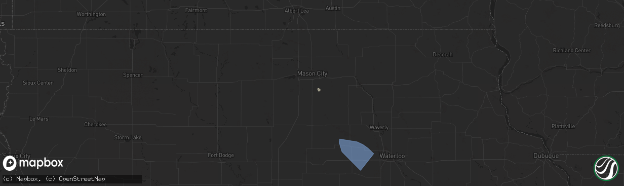 Hail map in Rockwell, IA on June 20, 2025