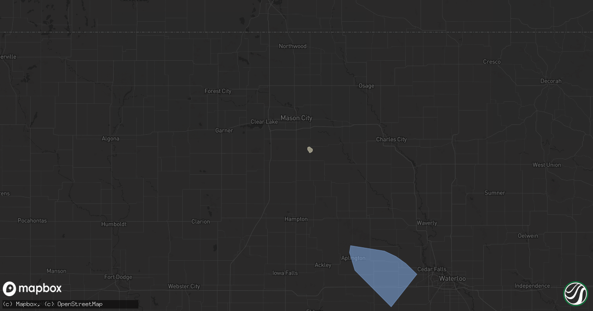 Hail map in Rockwell, IA on June 20, 2025