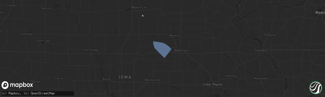 Hail map in Stout, IA on June 20, 2025