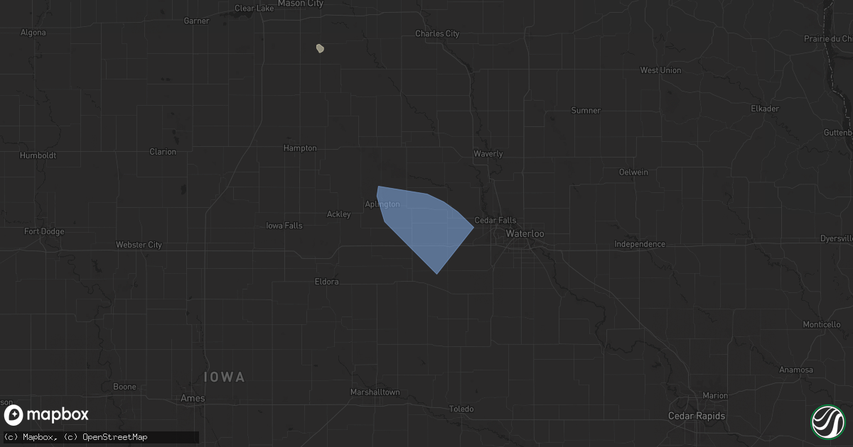 Hail map in Stout, IA on June 20, 2025