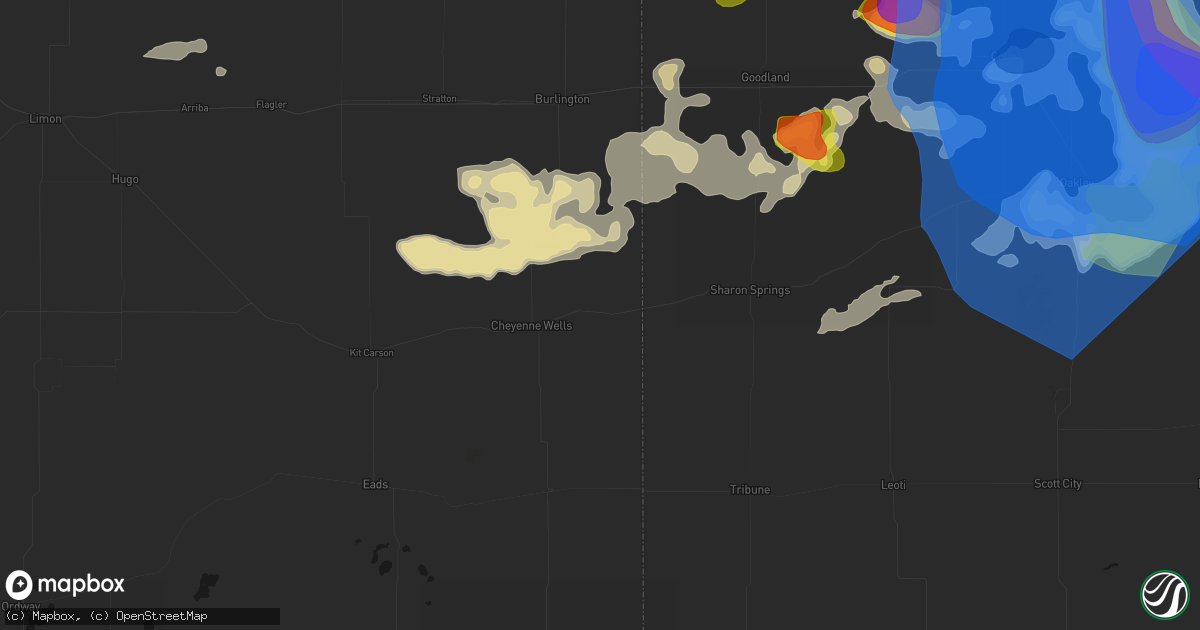 Hail map in Arapahoe, CO on June 20, 2026