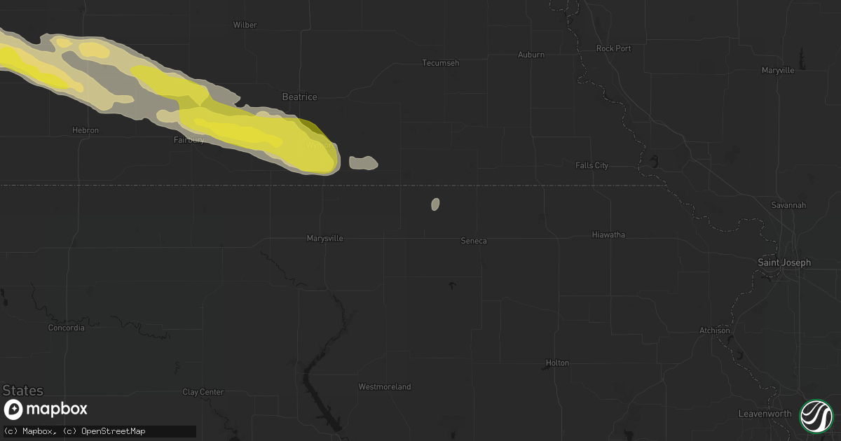 Hail map in Axtell, KS on June 20, 2026
