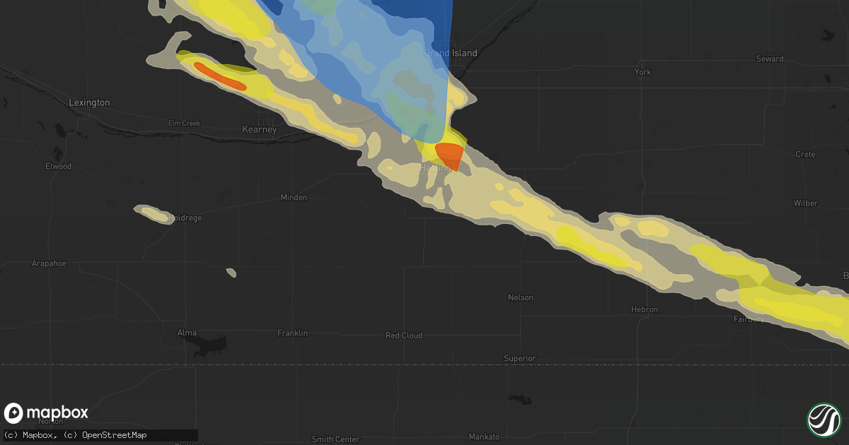 Hail map in Ayr, NE on June 20, 2026