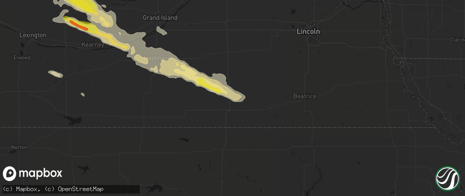Hail map in Belvidere, NE on June 20, 2026