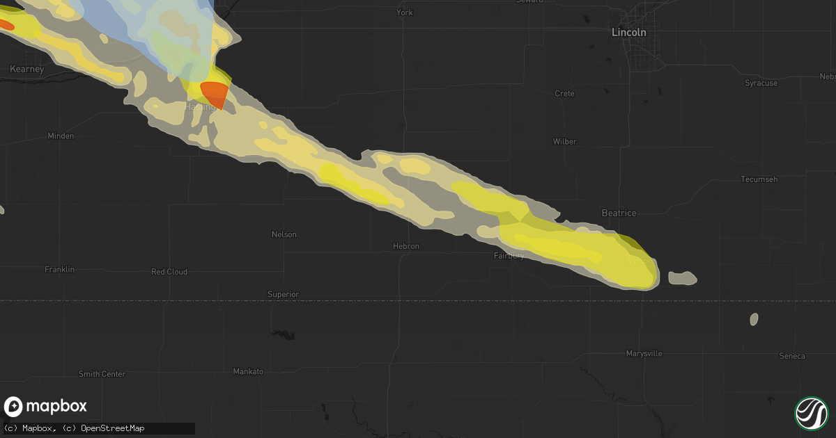 Hail map in Belvidere, NE on June 20, 2026