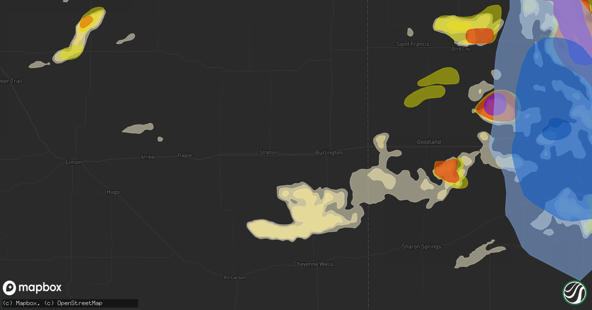 Hail map in Bethune, CO on June 20, 2026